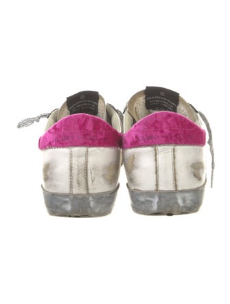 Golden Goose Leather Colorblock Pattern Sneakers