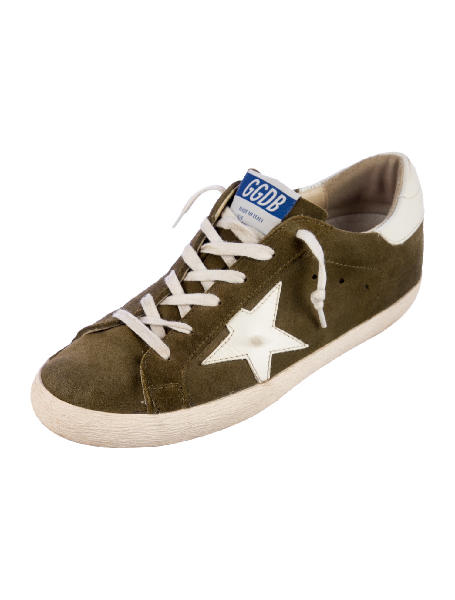 Golden Goose Suede Colorblock Pattern Sneakers