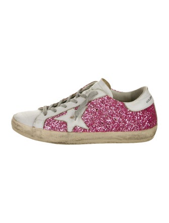 Golden Goose Glitter Graphic Print Sneakers