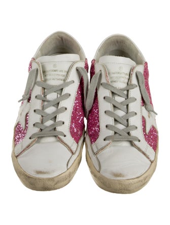 Golden Goose Glitter Graphic Print Sneakers
