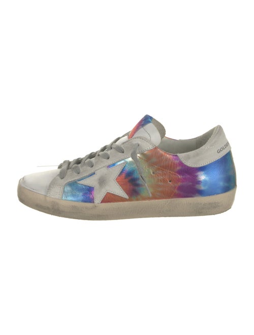 Golden Goose Leather Printed Sneakers
