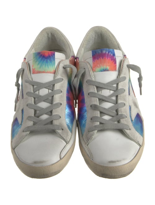 Golden Goose Leather Printed Sneakers