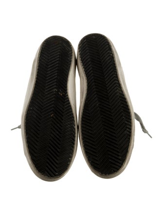 Golden Goose Leather Glitter Accents Sneakers