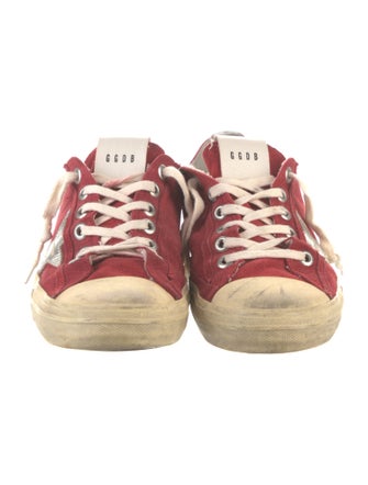 Golden Goose Suede Colorblock Pattern Sneakers