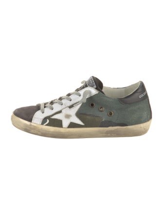 Golden Goose Canvas Printed Sneakers