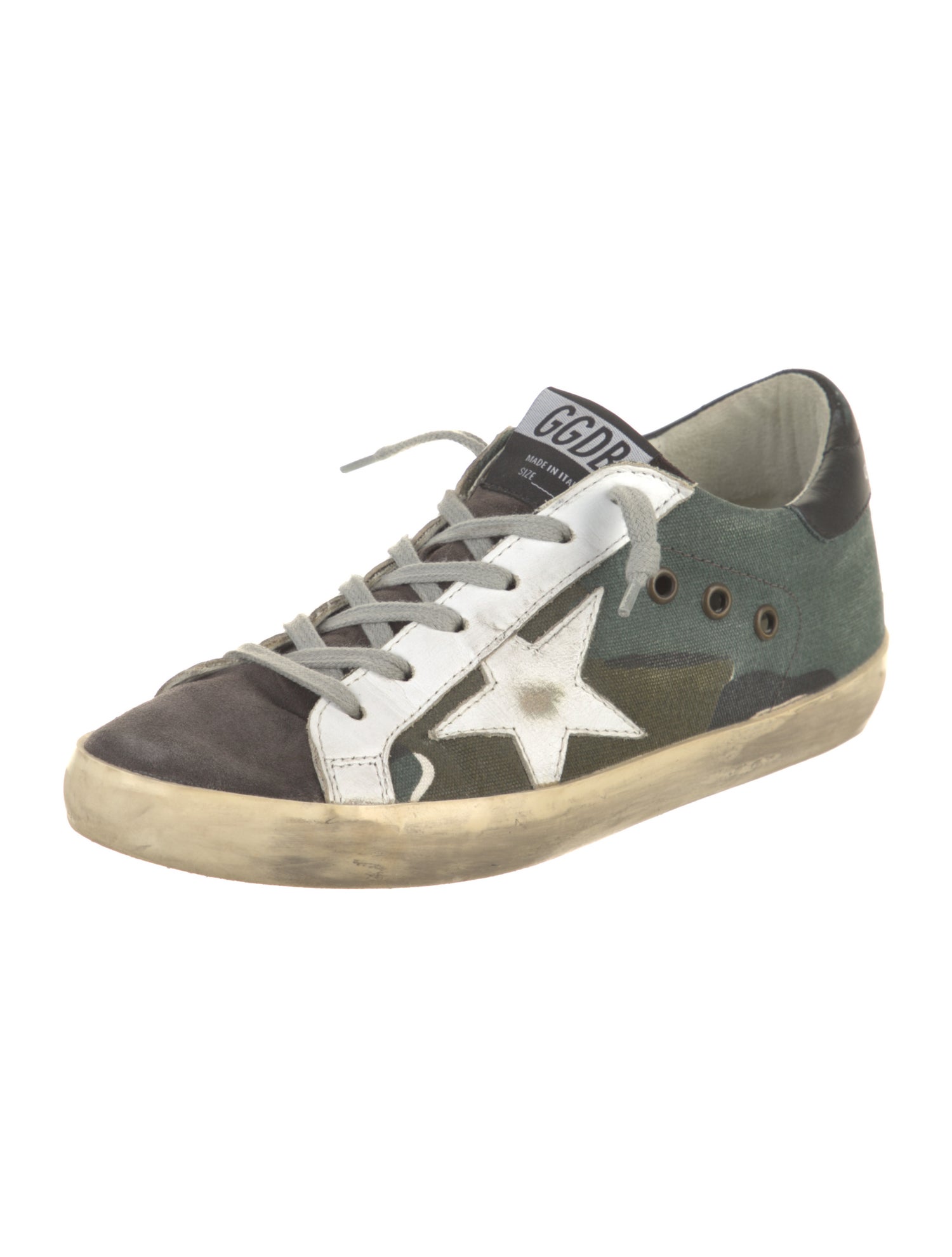 Golden Goose Canvas Printed Sneakers
