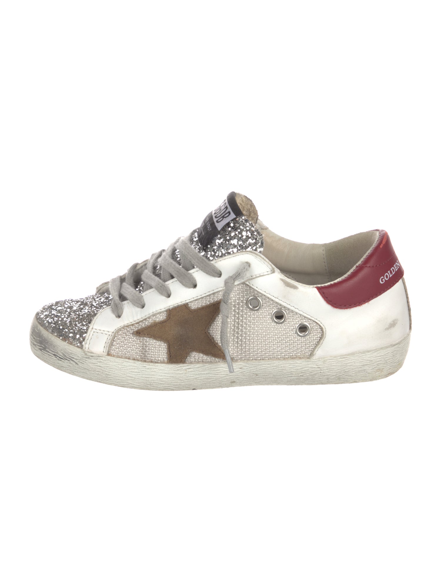 Golden Goose Leather Printed Sneakers