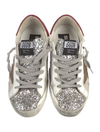 Golden Goose Leather Printed Sneakers