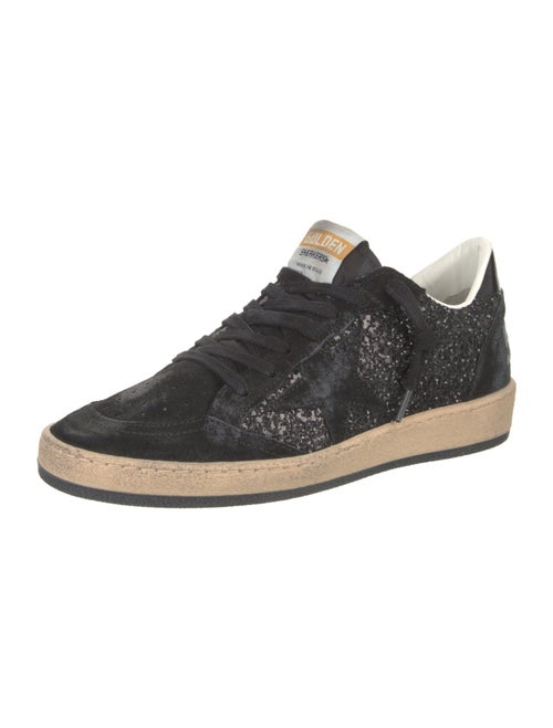 Golden Goose Suede Glitter Accents Sneakers