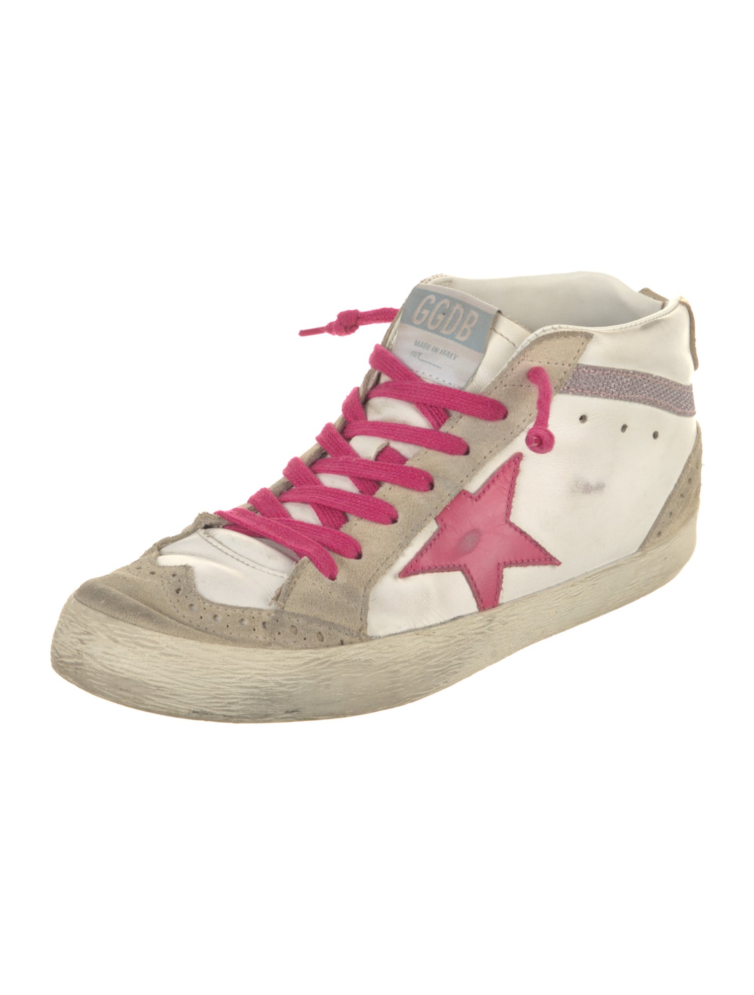 Golden Goose Leather Distressed Accents Sneakers