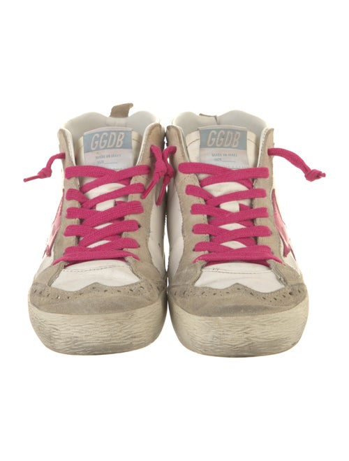 Golden Goose Leather Distressed Accents Sneakers