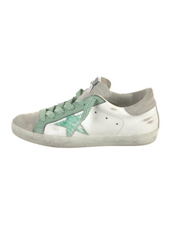 Golden Goose Leather Distressed Accents Sneakers