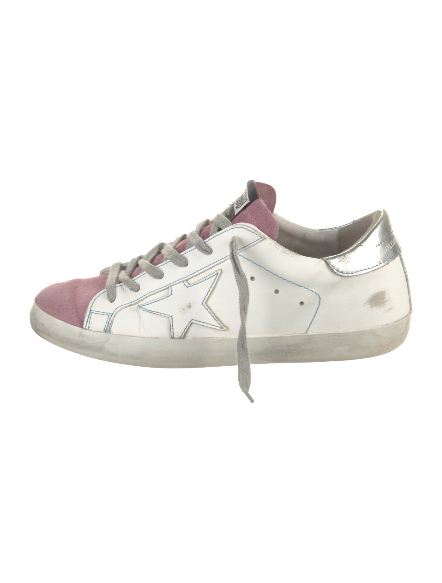 Golden Goose Leather Distressed Accents Sneakers
