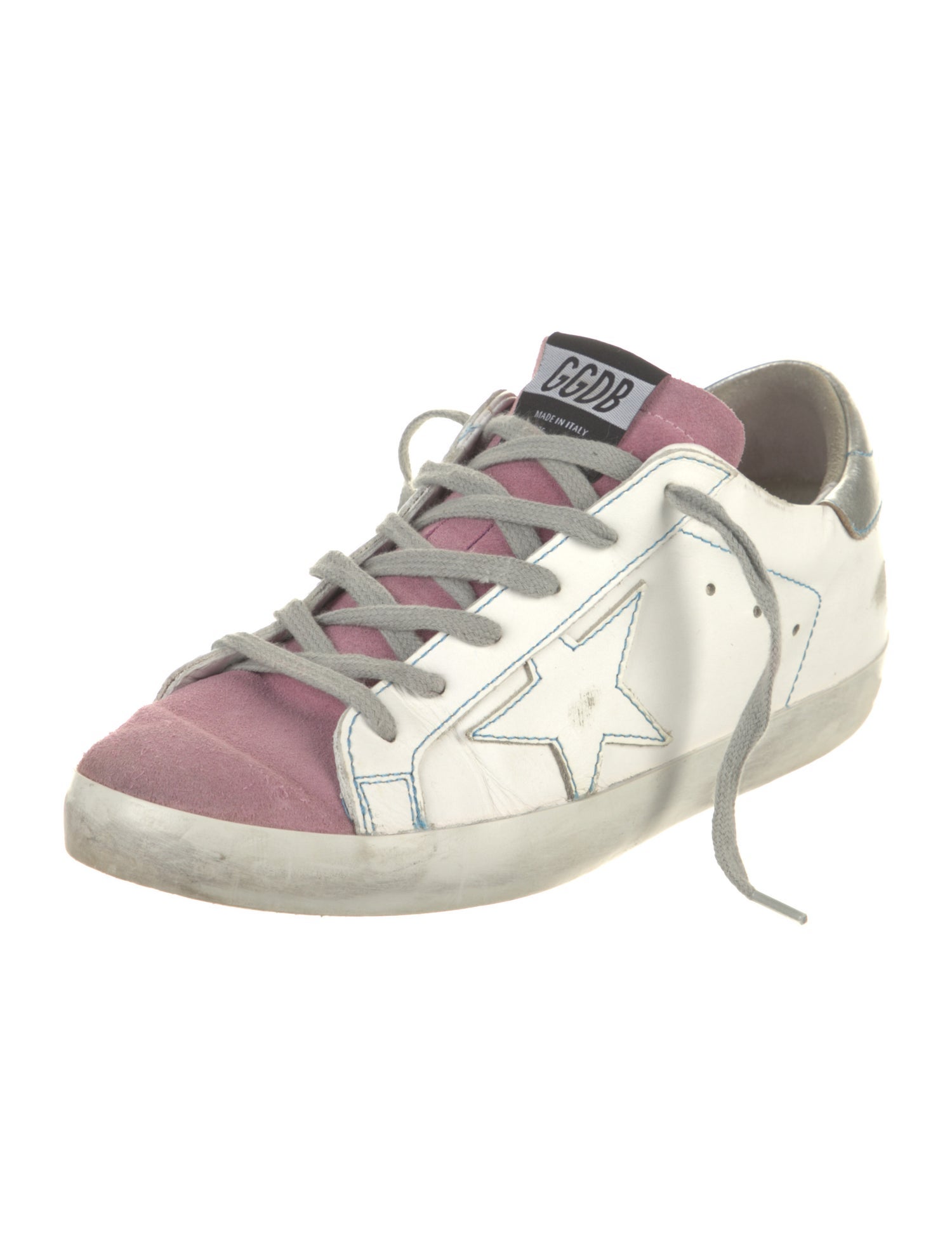 Golden Goose Leather Distressed Accents Sneakers