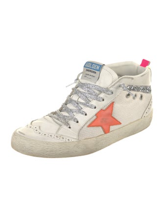 Golden Goose Leather Printed Sneakers