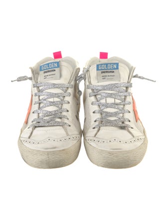 Golden Goose Leather Printed Sneakers