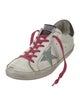 Golden Goose Leather Glitter Accents Sneakers