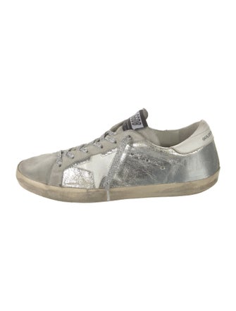 Golden Goose Leather Distressed Accents Sneakers