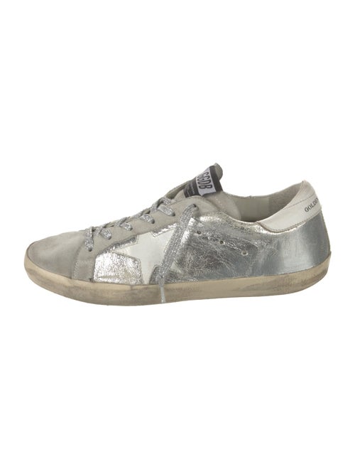 Golden Goose Leather Distressed Accents Sneakers
