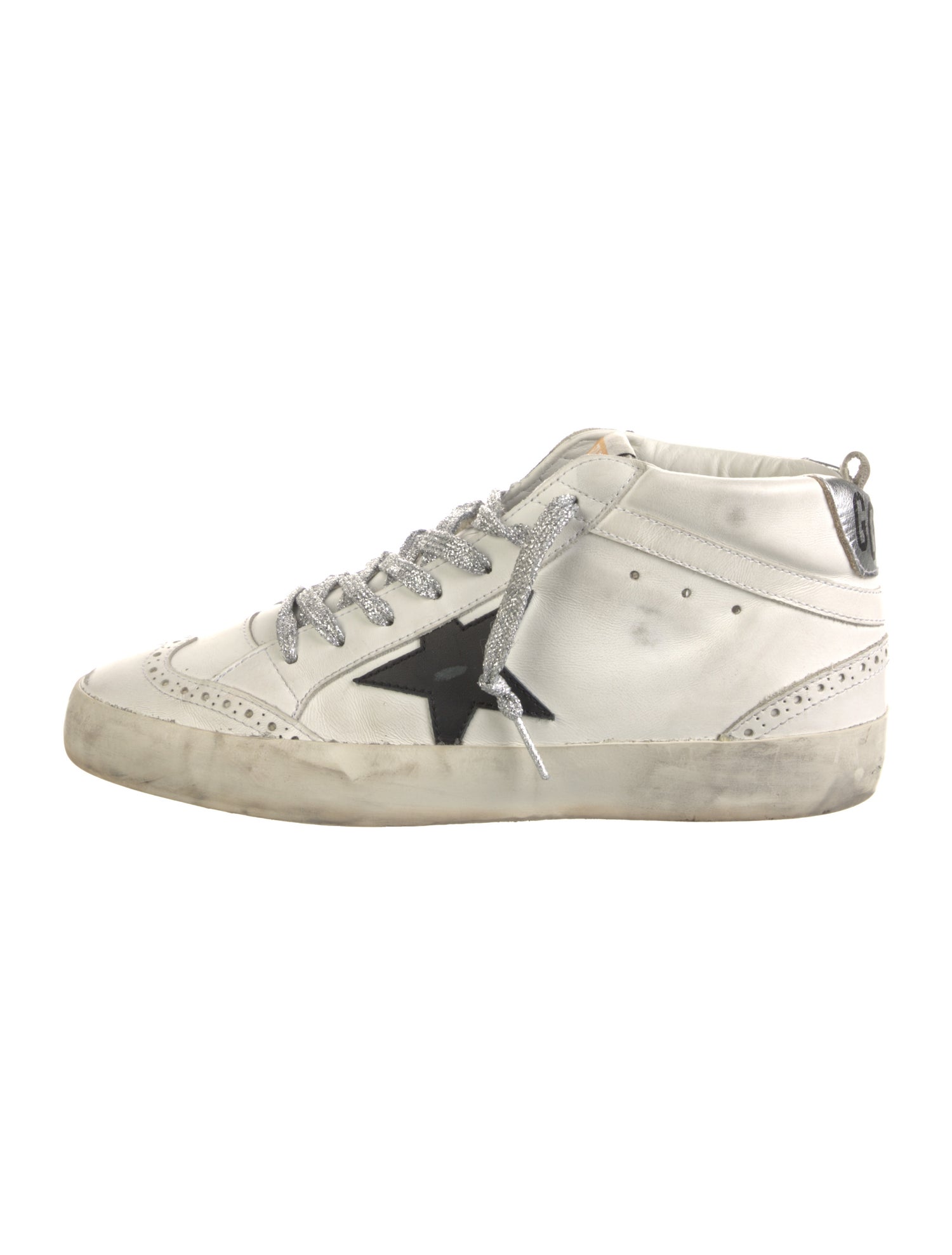 Golden Goose Leather Printed Sneakers