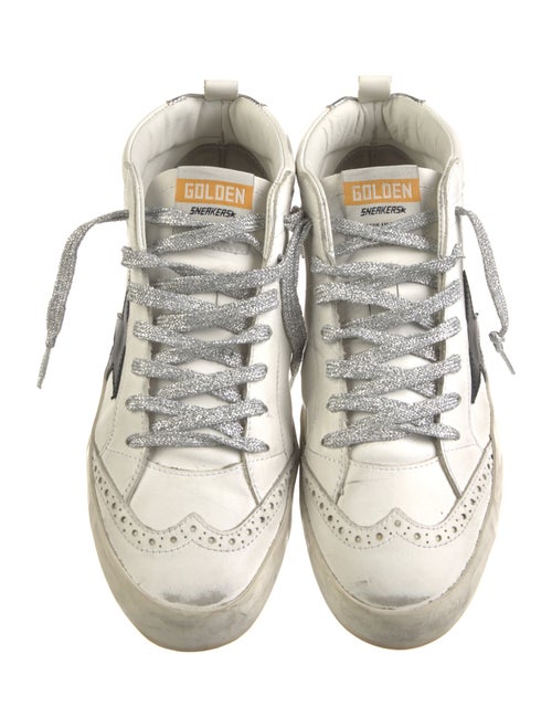 Golden Goose Leather Printed Sneakers
