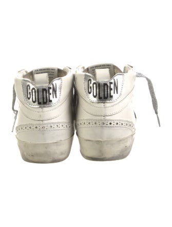 Golden Goose Leather Printed Sneakers