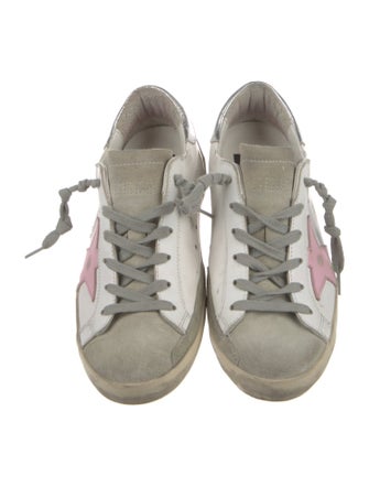 Golden Goose Leather Graphic Print Sneakers