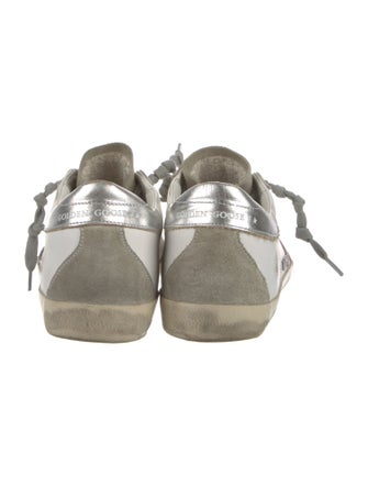 Golden Goose Leather Graphic Print Sneakers