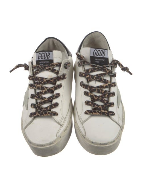 Golden Goose Leather Graphic Print Sneakers