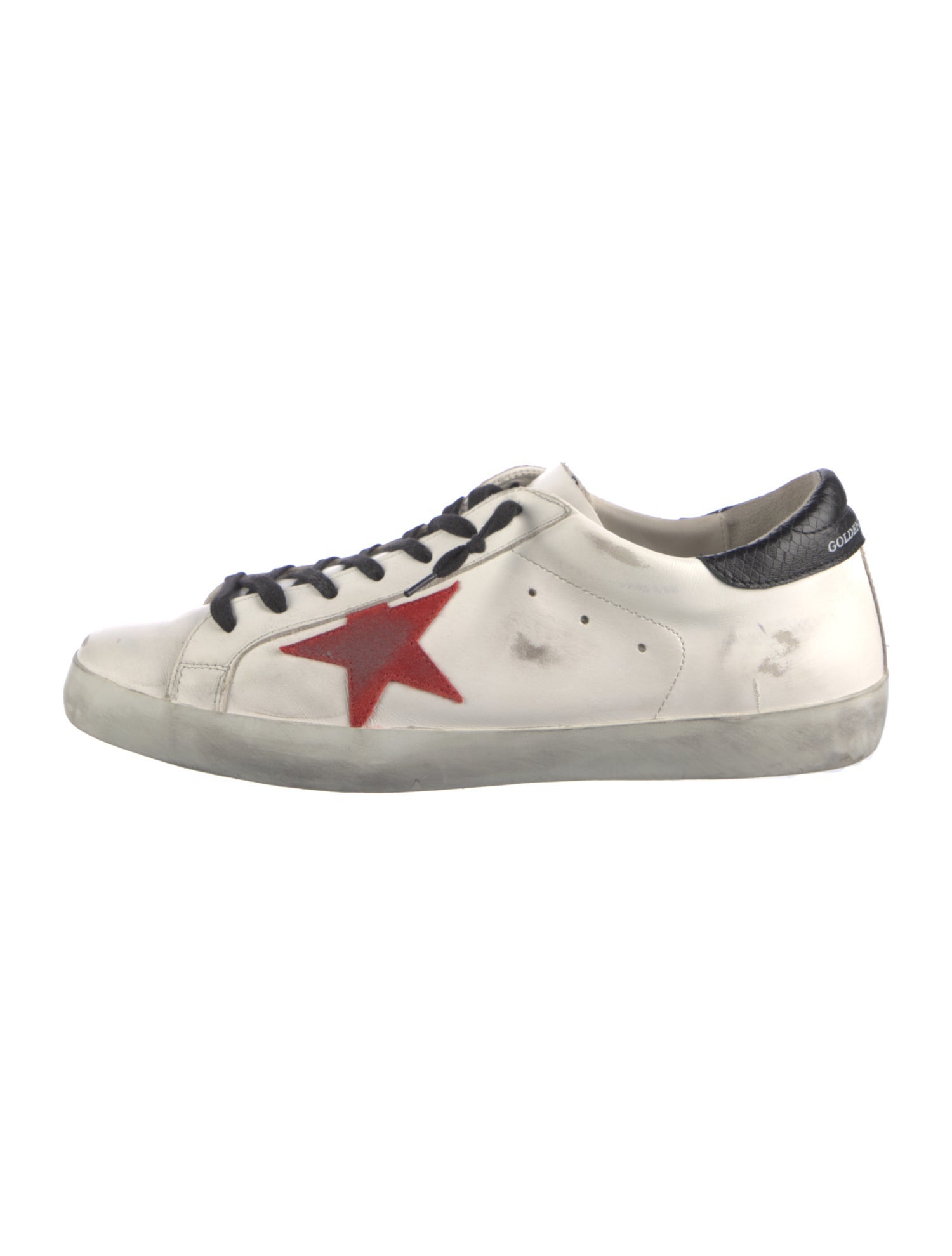 Golden Goose Leather Distressed Accents Sneakers