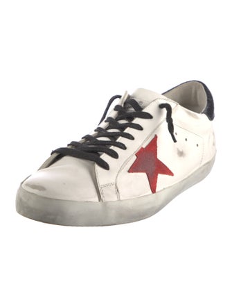 Golden Goose Leather Distressed Accents Sneakers