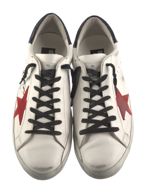 Golden Goose Leather Distressed Accents Sneakers