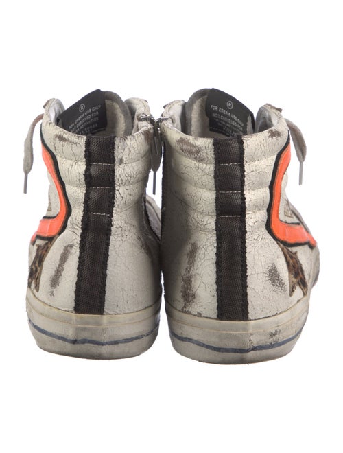 Golden Goose Leather Colorblock Pattern Sneakers