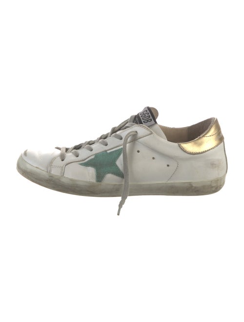 Golden Goose Leather Graphic Print Sneakers