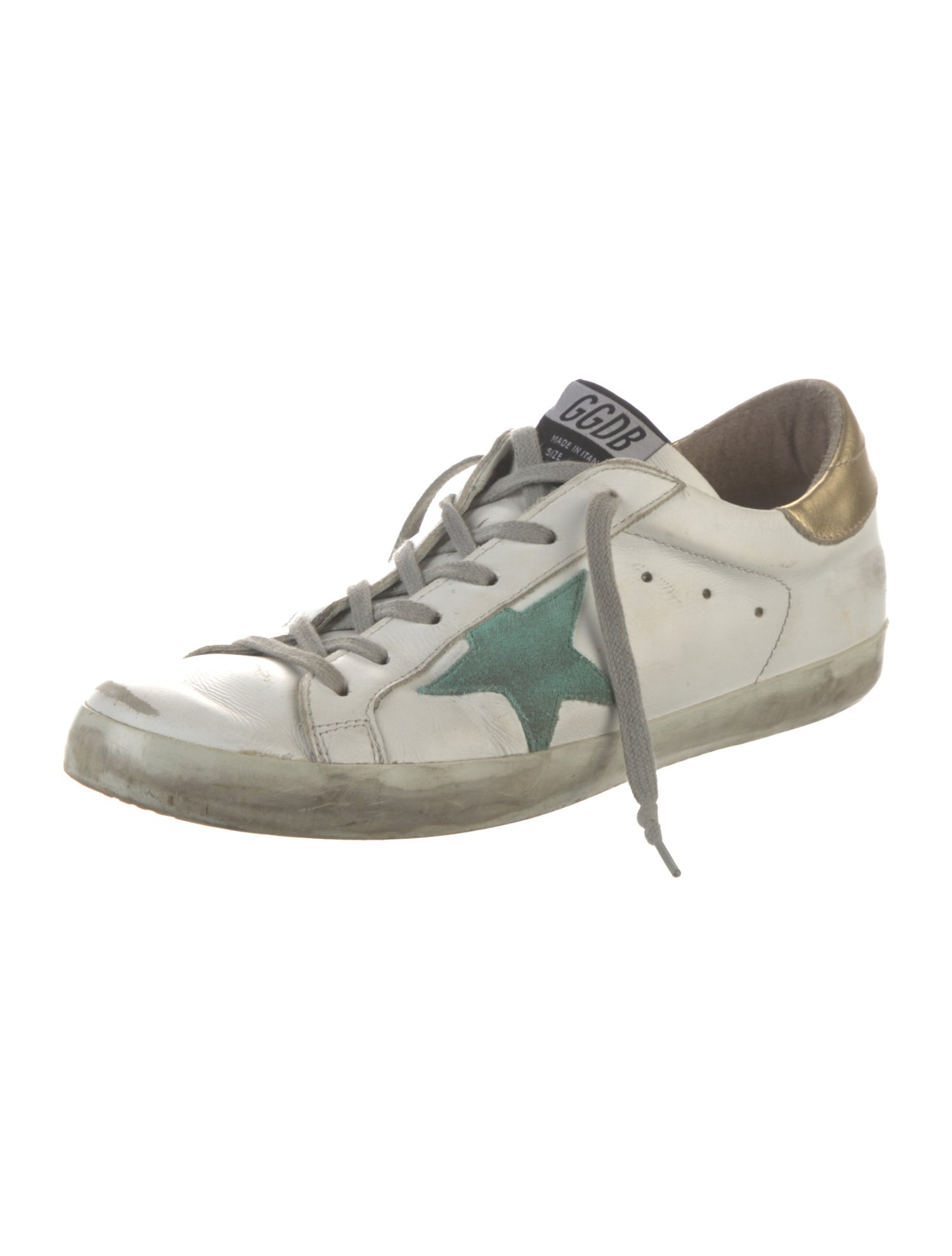 Golden Goose Leather Graphic Print Sneakers