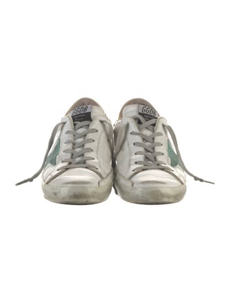Golden Goose Leather Graphic Print Sneakers