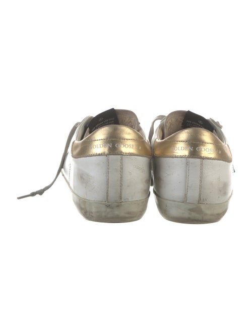 Golden Goose Leather Graphic Print Sneakers