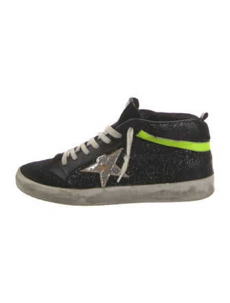 Golden Goose Glitter Printed Sneakers