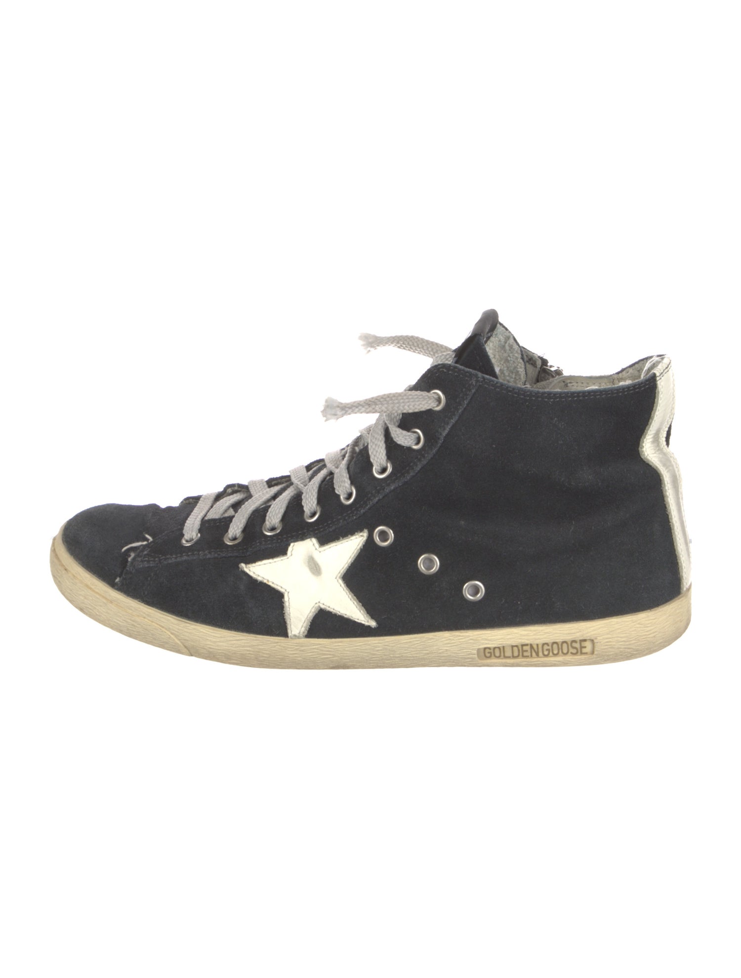 Golden Goose Suede Colorblock Pattern Sneakers