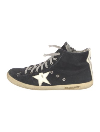 Golden Goose Suede Colorblock Pattern Sneakers