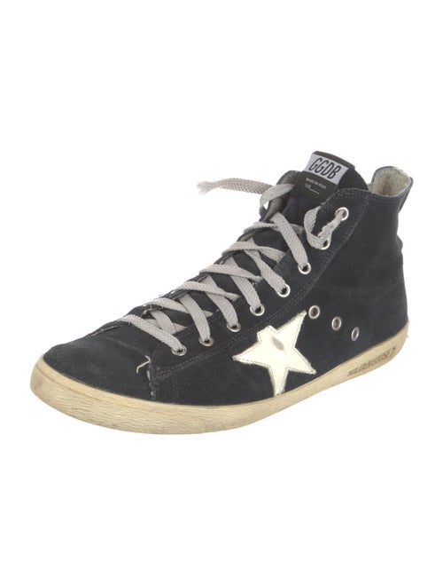 Golden Goose Suede Colorblock Pattern Sneakers
