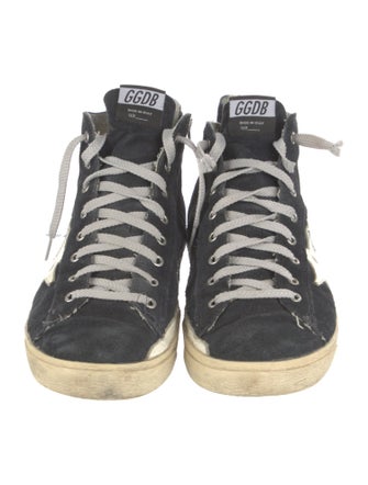 Golden Goose Suede Colorblock Pattern Sneakers