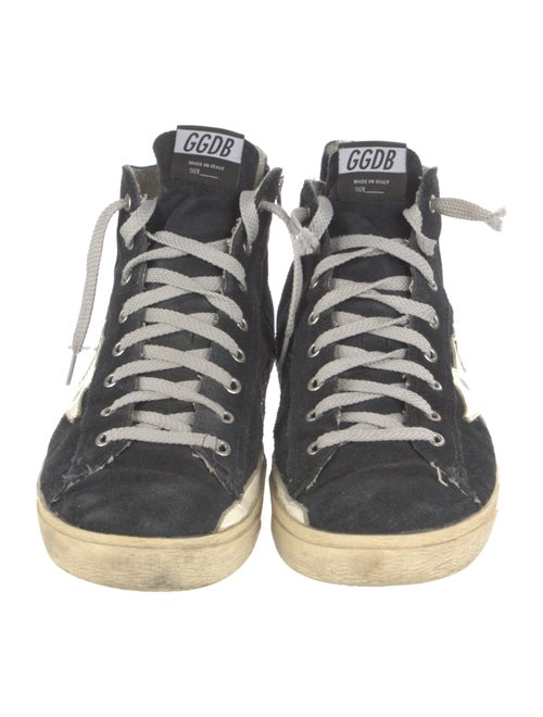 Golden Goose Suede Colorblock Pattern Sneakers