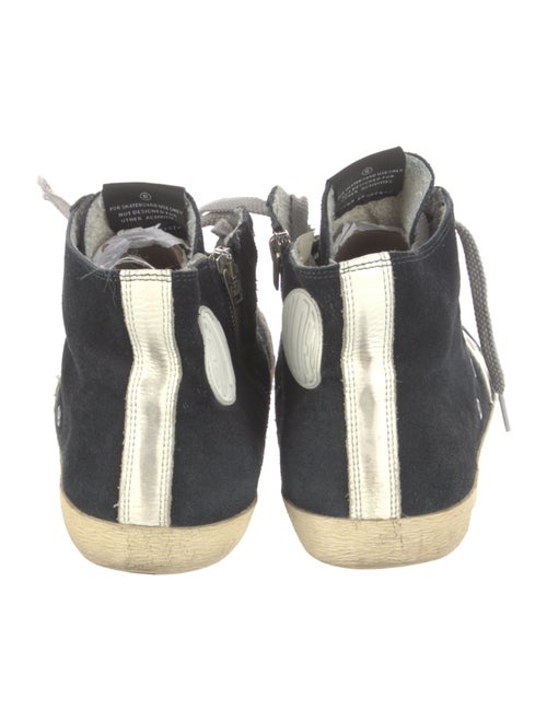 Golden Goose Suede Colorblock Pattern Sneakers