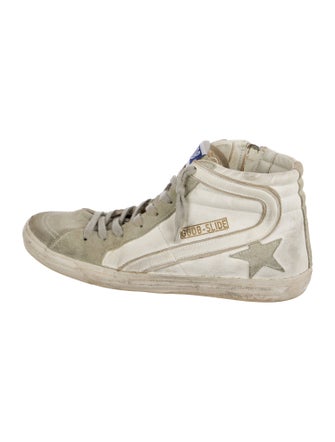 Golden Goose Leather Graphic Print Sneakers