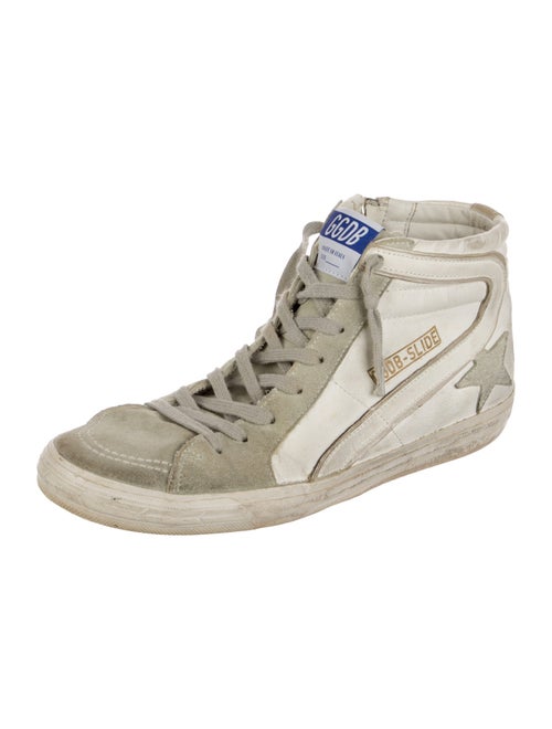 Golden Goose Leather Graphic Print Sneakers