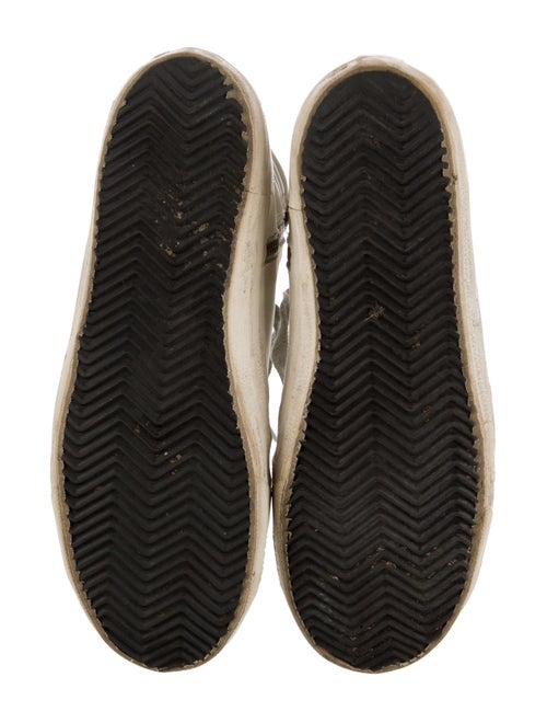 Golden Goose Leather Graphic Print Sneakers