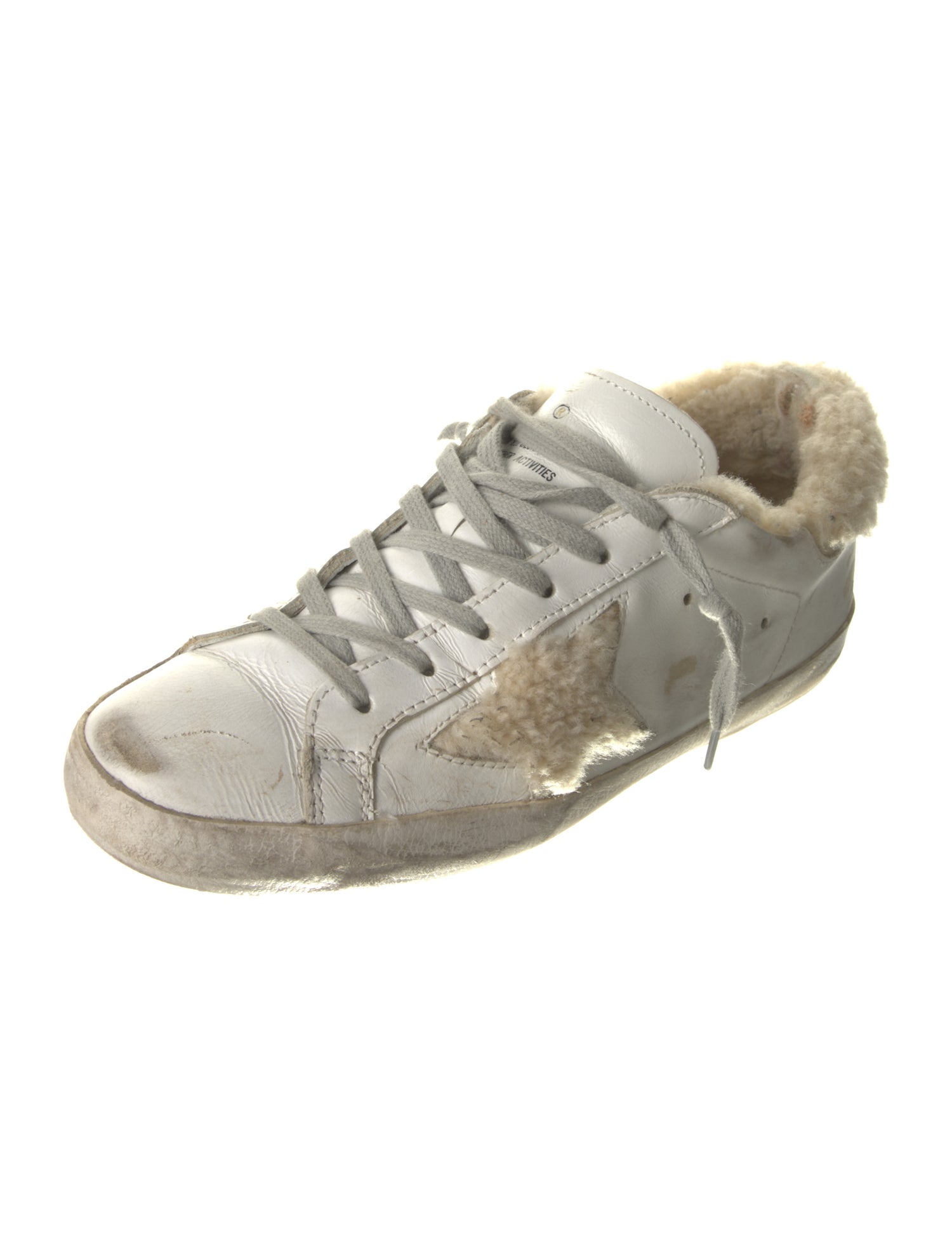 Golden Goose Leather Animal Print Sneakers