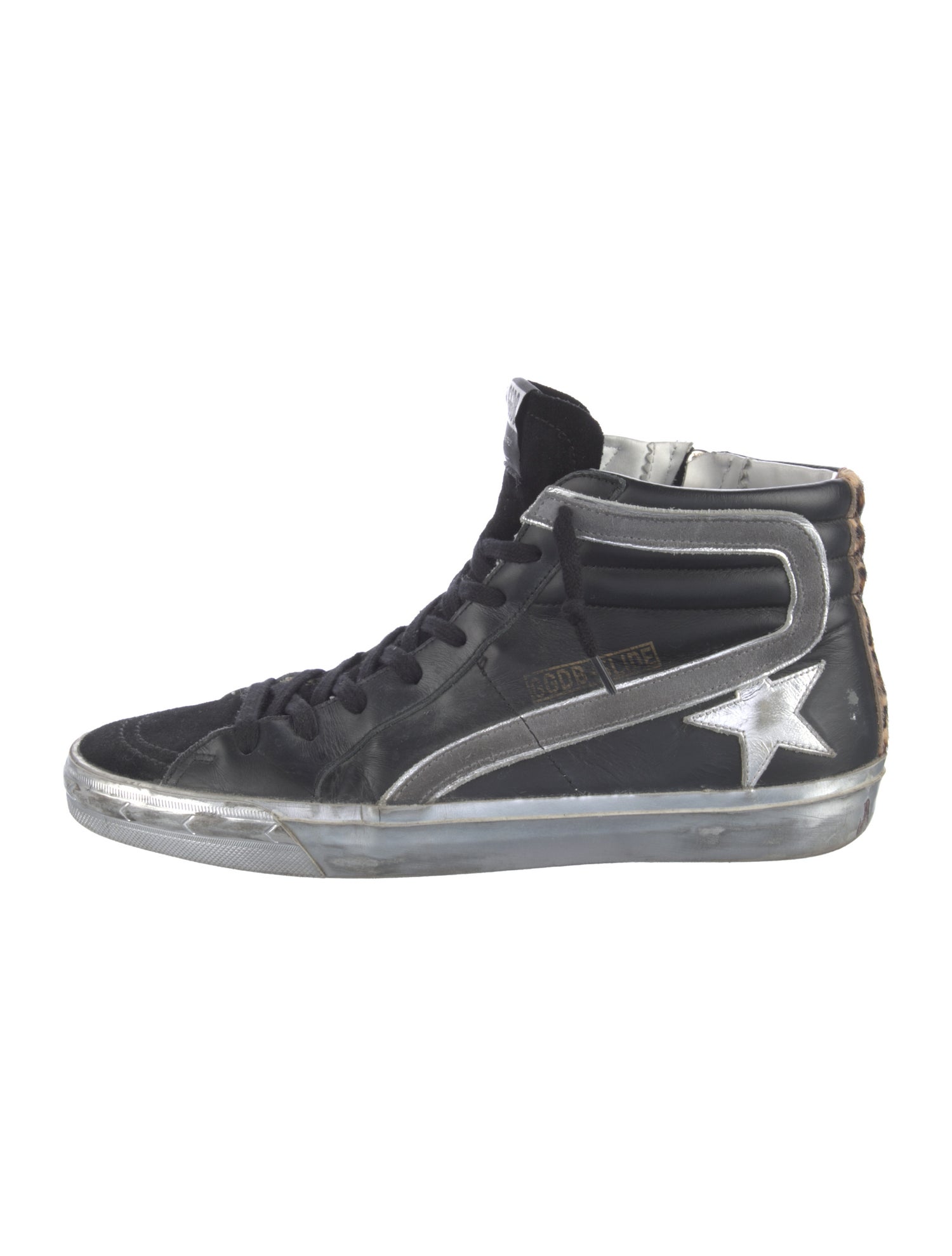 Golden Goose Leather Distressed Accents Sneakers