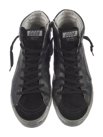 Golden Goose Leather Distressed Accents Sneakers